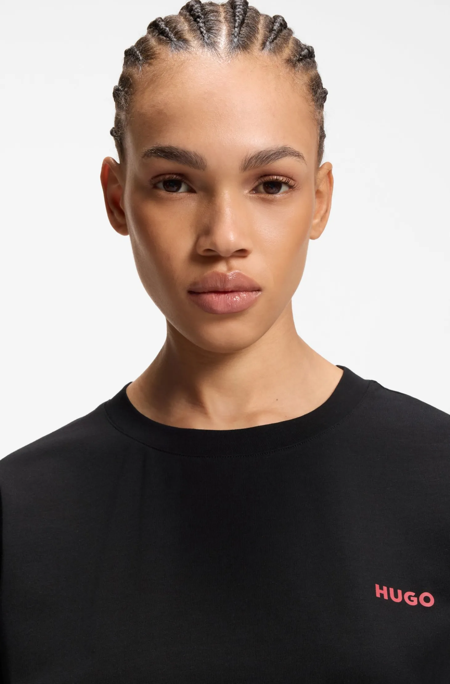 Relaxed-Fit Pyjama-Top aus Stretch-Baumwolle