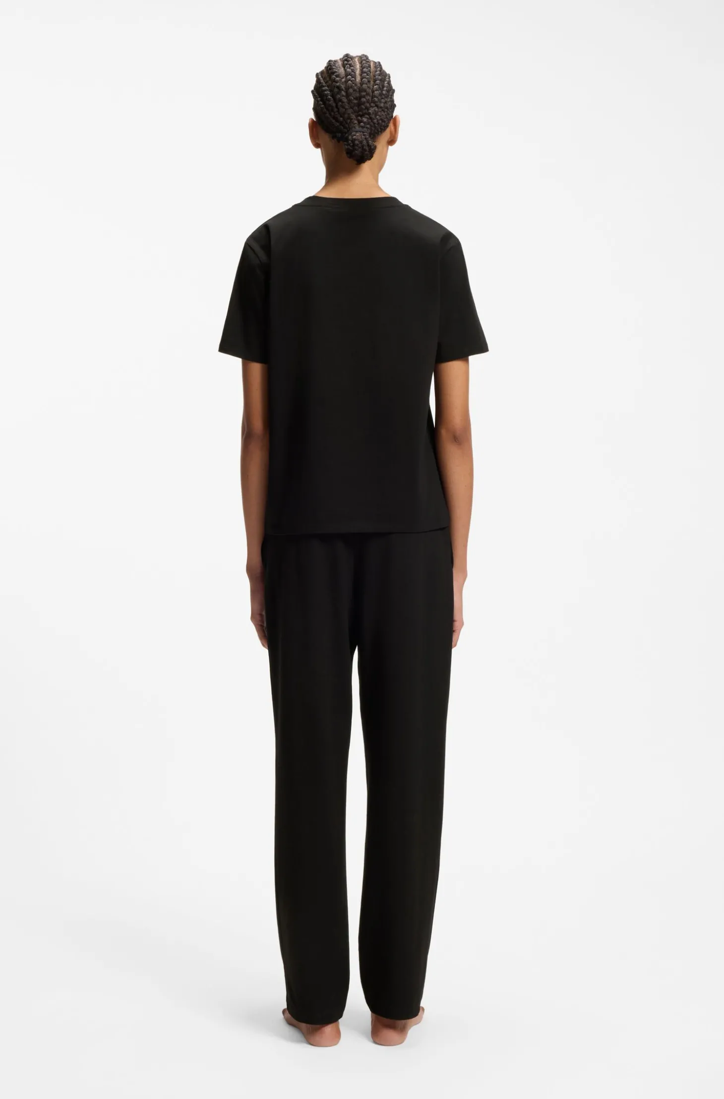 Relaxed-Fit Pyjama-Top aus Stretch-Baumwolle