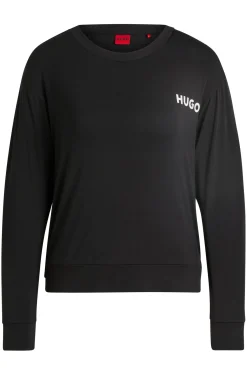 Relaxed-Fit Pyjama-Top aus Stretch-Jersey mit Logo-Print
