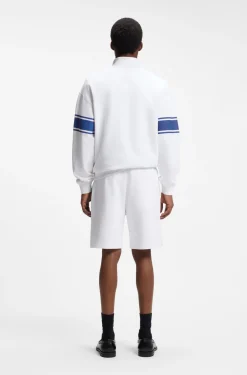 Relaxed-Fit Shorts aus Baumwoll-Terry mit Seitenstreifen