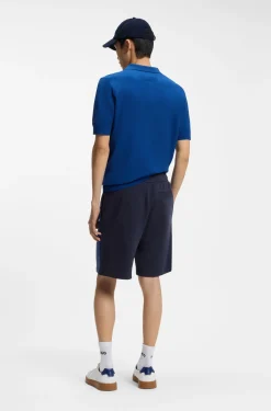 Relaxed-Fit Shorts aus Baumwoll-Terry mit Seitenstreifen