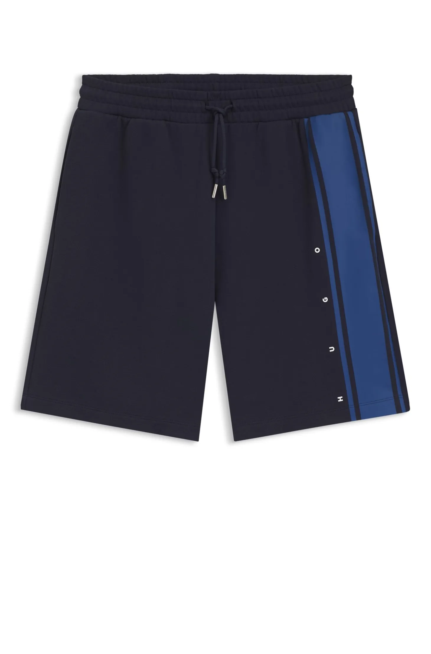 Relaxed-Fit Shorts aus Baumwoll-Terry mit Seitenstreifen