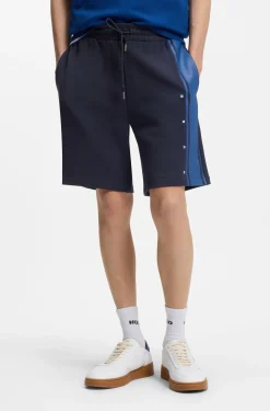 Relaxed-Fit Shorts aus Baumwoll-Terry mit Seitenstreifen