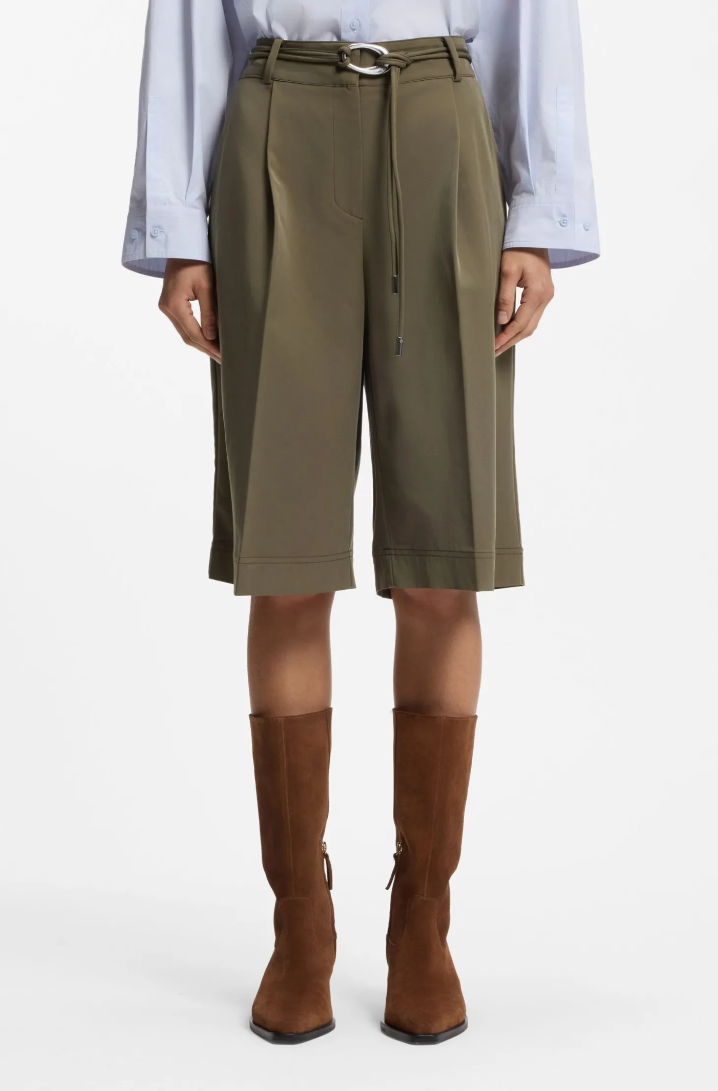 Relaxed-Fit Shorts mit Schnallengürtel
