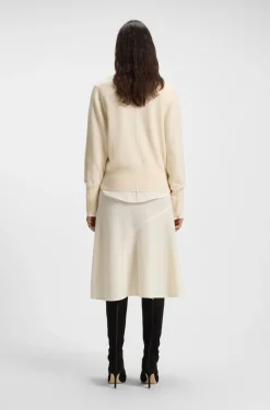Relaxed-Fit Strickjacke aus Kaschmir mit gerippten Bündchen