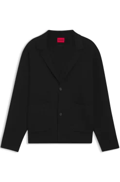Relaxed-Fit Strickjacke mit aufgesetzten Taschen