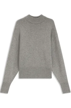 Relaxed-Fit Strickpullover mit Stehkragen