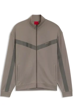Relaxed-Fit Sweatjacke mit Reißverschluss und Chevron-Tape