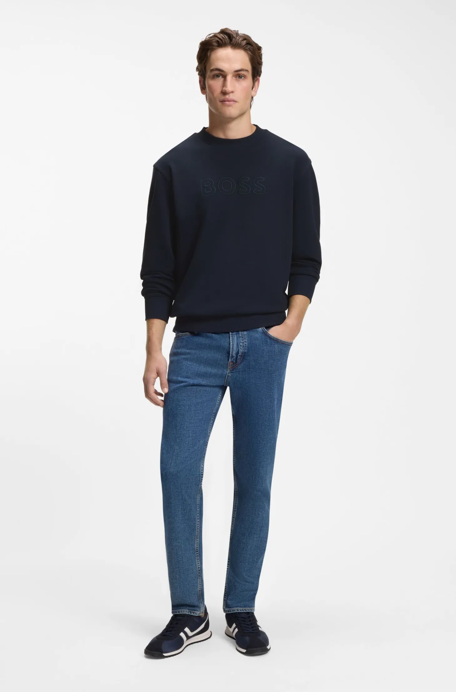 Relaxed-Fit Sweatshirt aus Baumwoll-Terry mit Logo-Stickerei