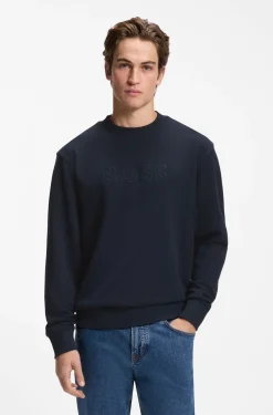 Relaxed-Fit Sweatshirt aus Baumwoll-Terry mit Logo-Stickerei