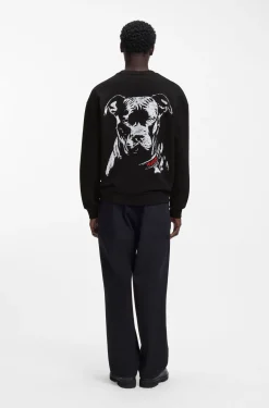 Relaxed-Fit Sweatshirt aus Baumwoll-Terry mit Hunde-Artwork