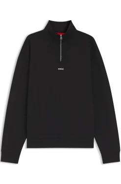 Relaxed-Fit Sweatshirt aus Baumwolle mit Troyerkragen
