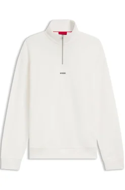 Relaxed-Fit Sweatshirt aus Baumwolle mit Troyerkragen