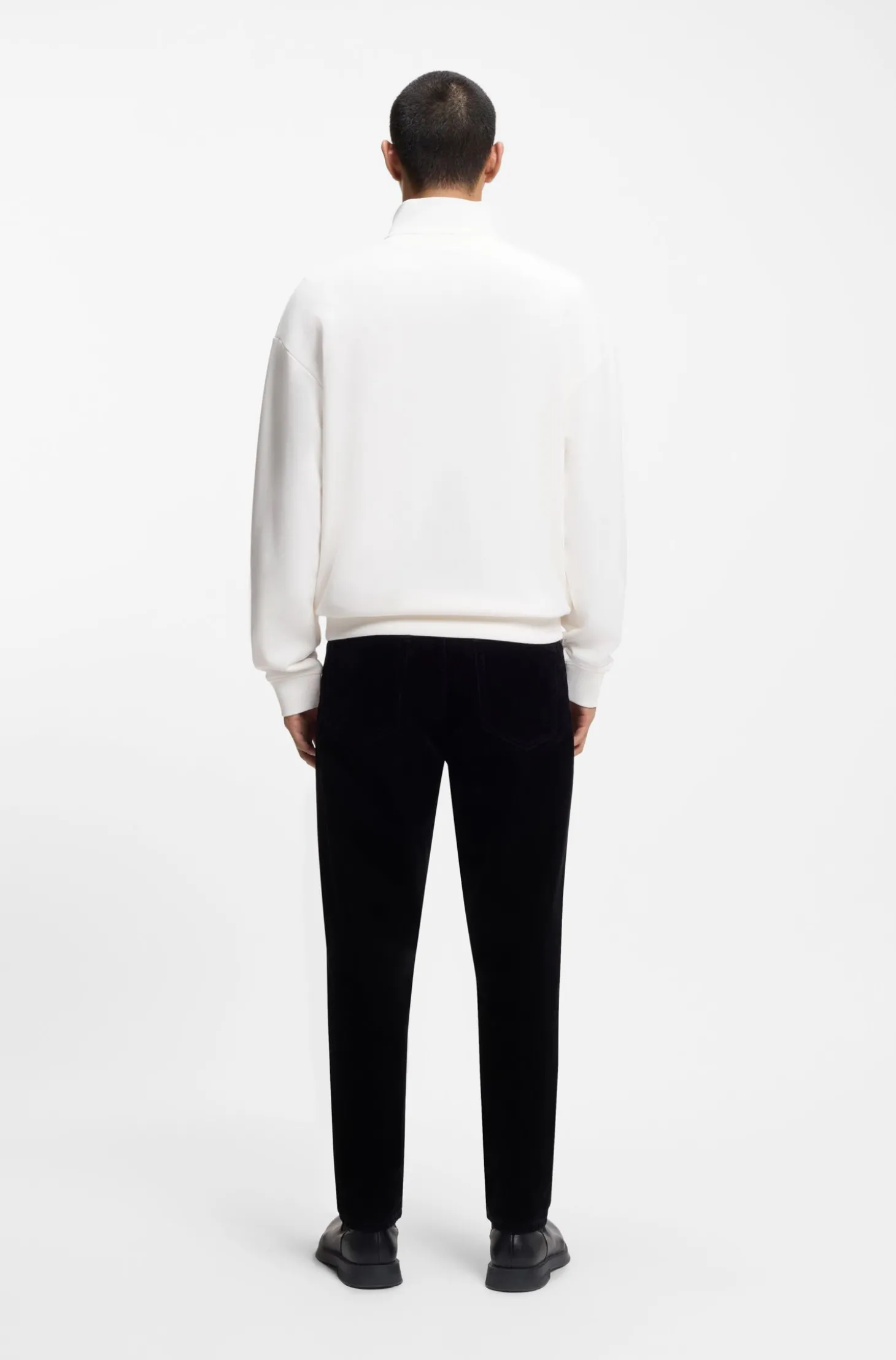 Relaxed-Fit Sweatshirt aus Baumwolle mit Troyerkragen