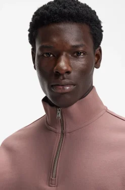Relaxed-Fit Sweatshirt aus Baumwolle mit Troyerkragen