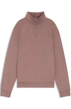 Relaxed-Fit Sweatshirt aus Baumwolle mit Troyerkragen