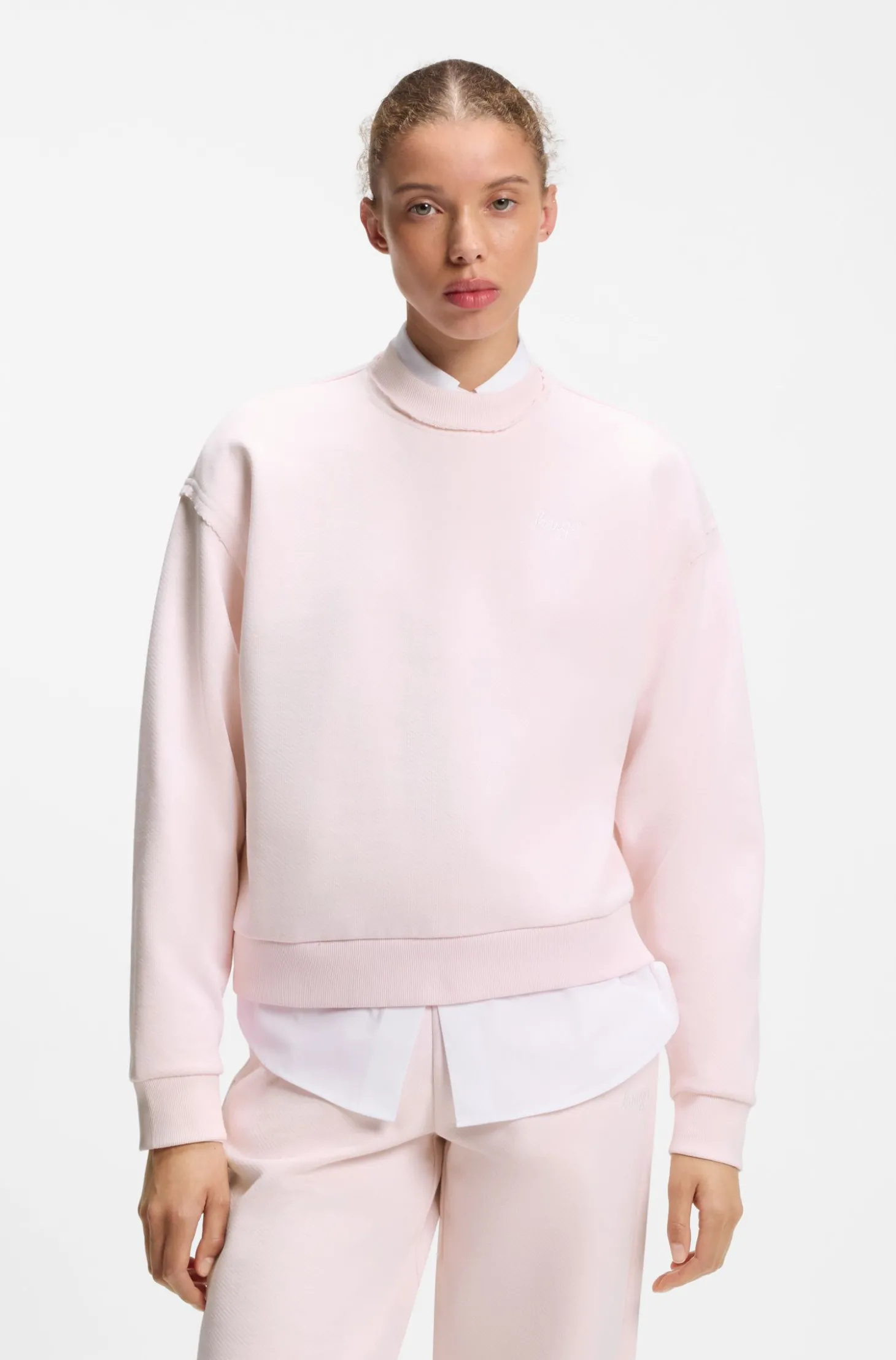 Relaxed-Fit Sweatshirt aus Baumwolle mit Logo-Stickerei