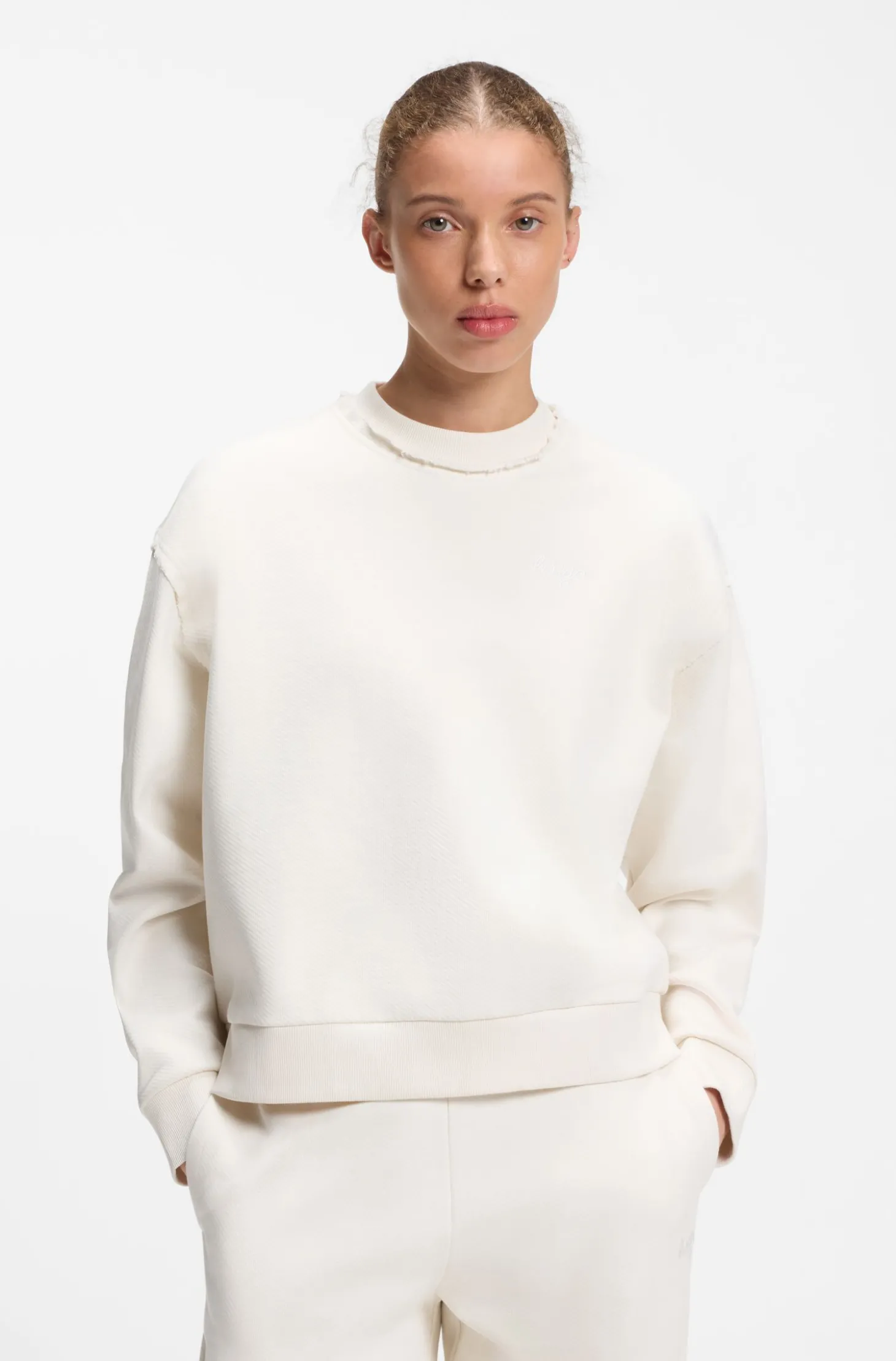 Relaxed-Fit Sweatshirt aus Baumwolle mit Logo-Stickerei