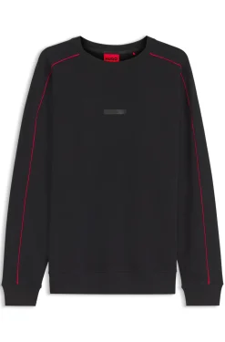 Relaxed-Fit Sweatshirt aus Stretch-Baumwolle mit kontrastfarbenen Paspeln