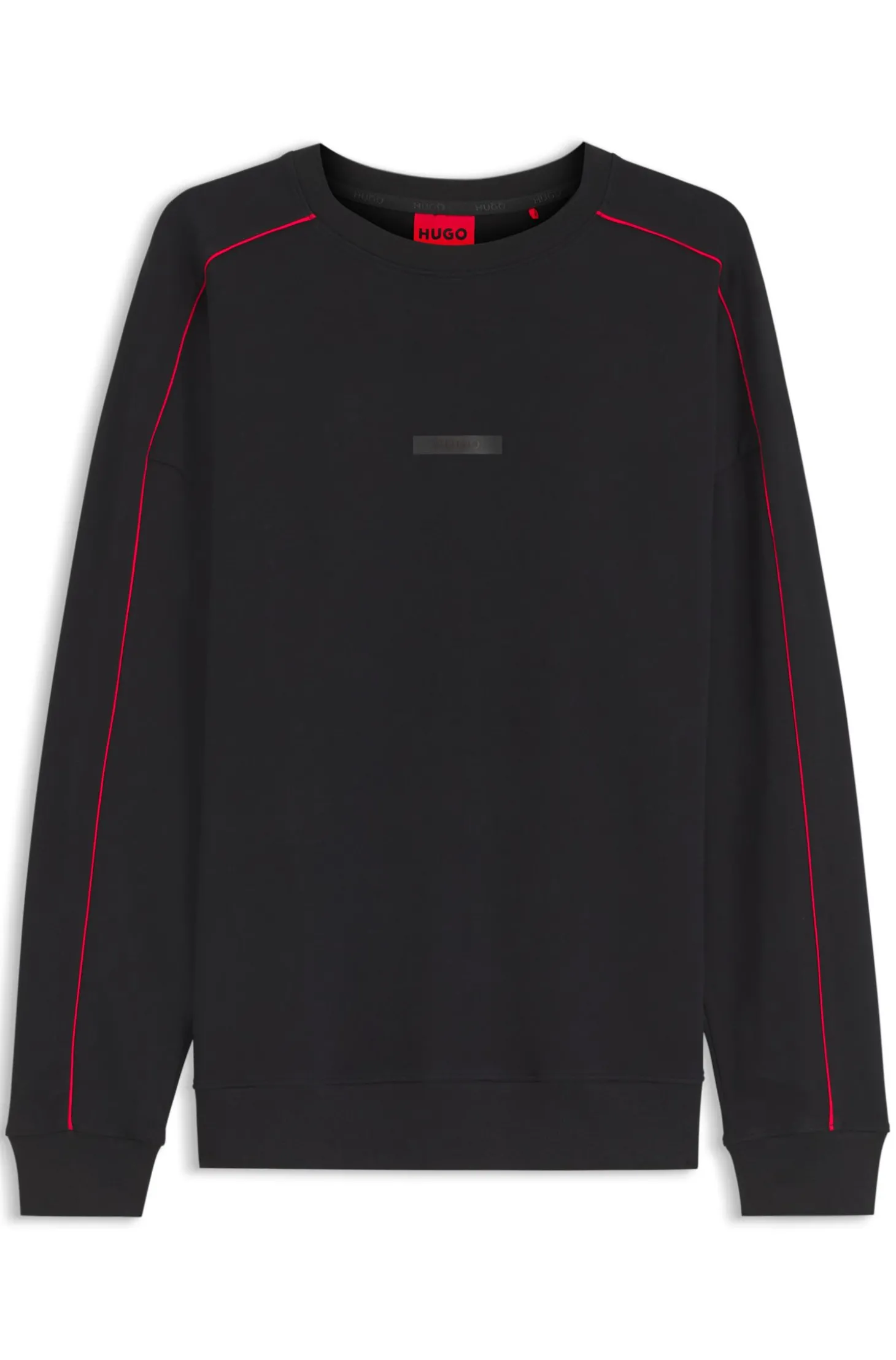 Relaxed-Fit Sweatshirt aus Stretch-Baumwolle mit kontrastfarbenen Paspeln