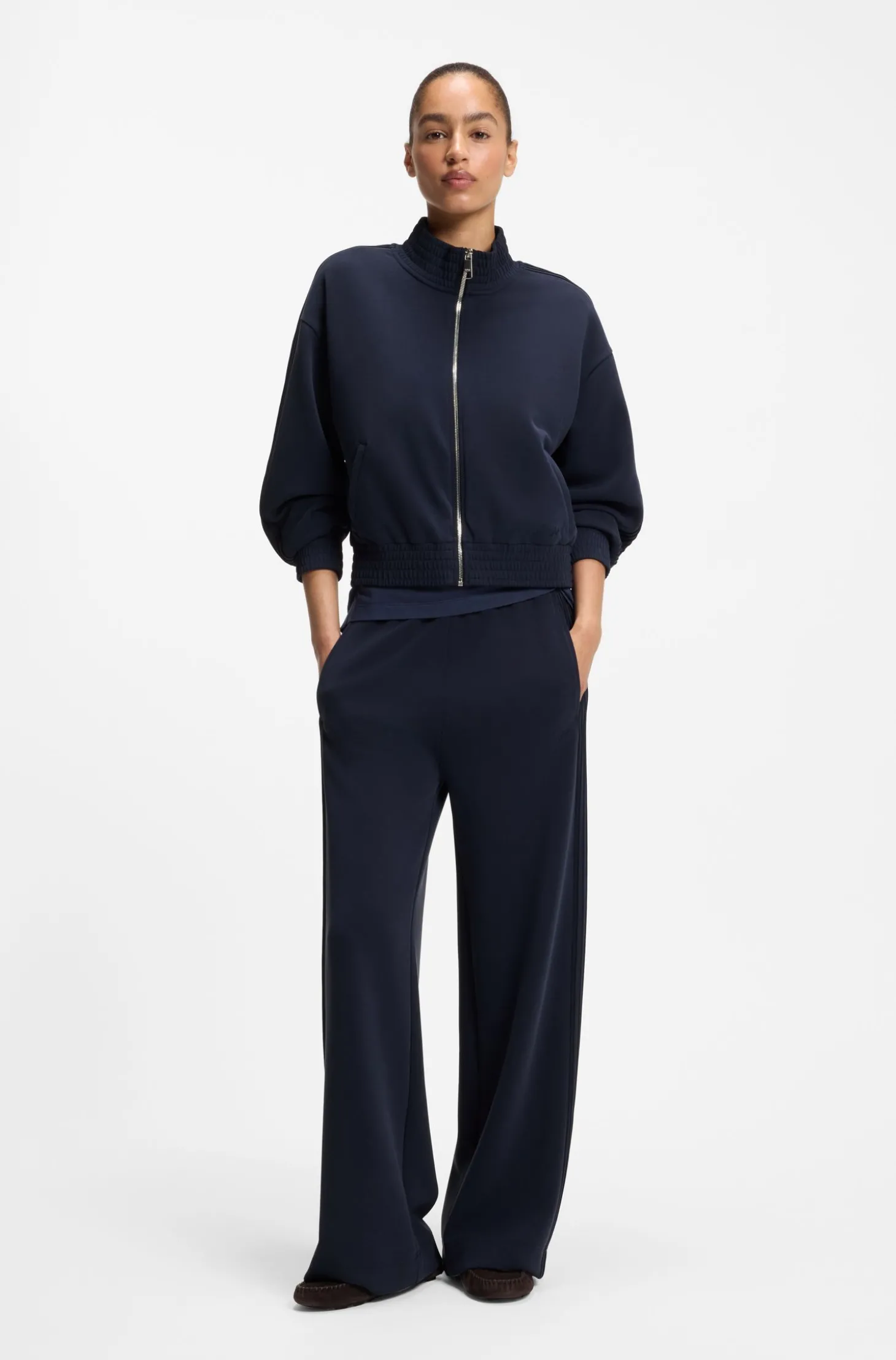 Relaxed-Fit Sweatshirt mit Paspel-Details