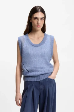 Relaxed-Fit Top mit großmaschiger Strick-Struktur