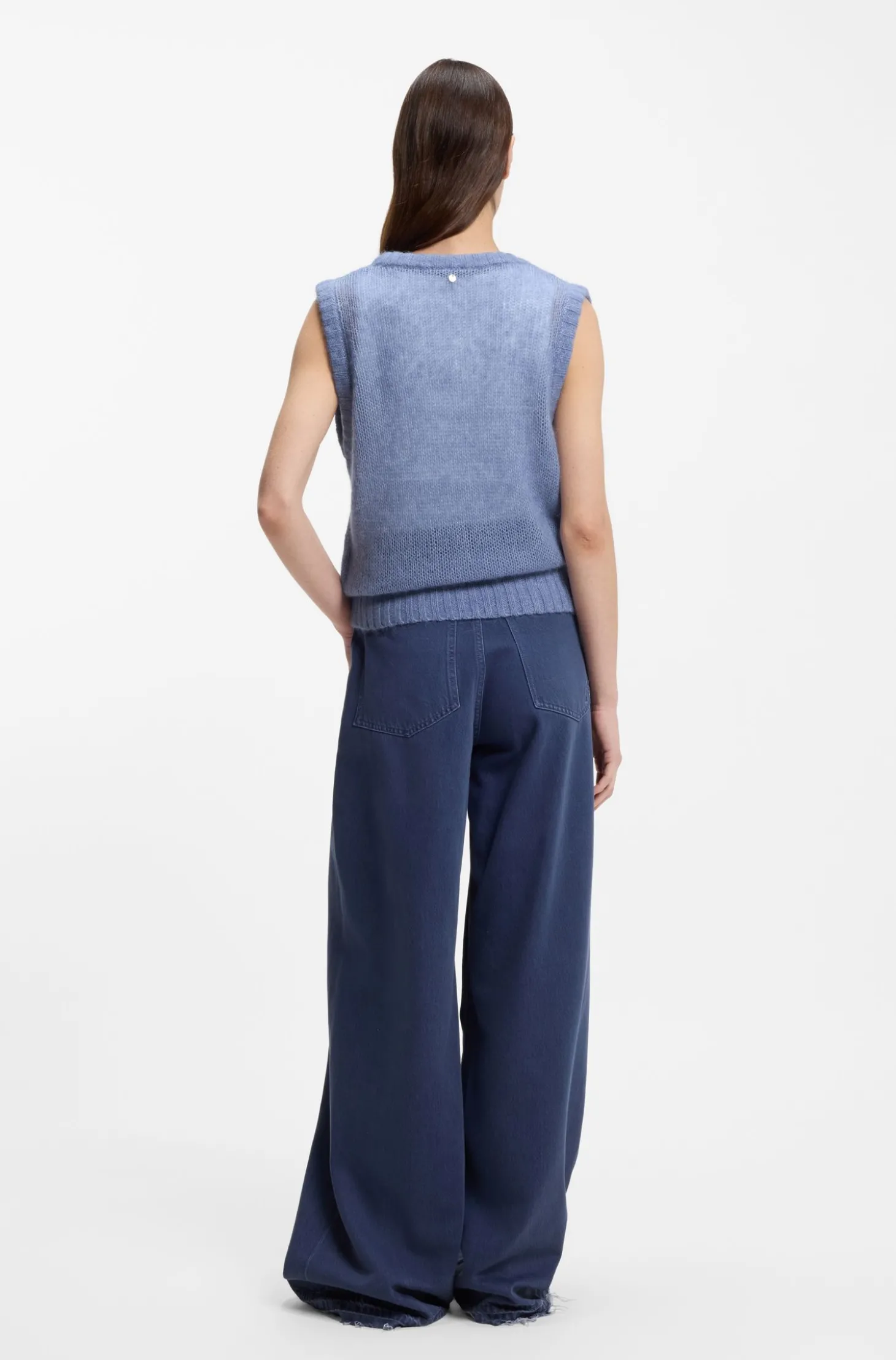 Relaxed-Fit Top mit großmaschiger Strick-Struktur