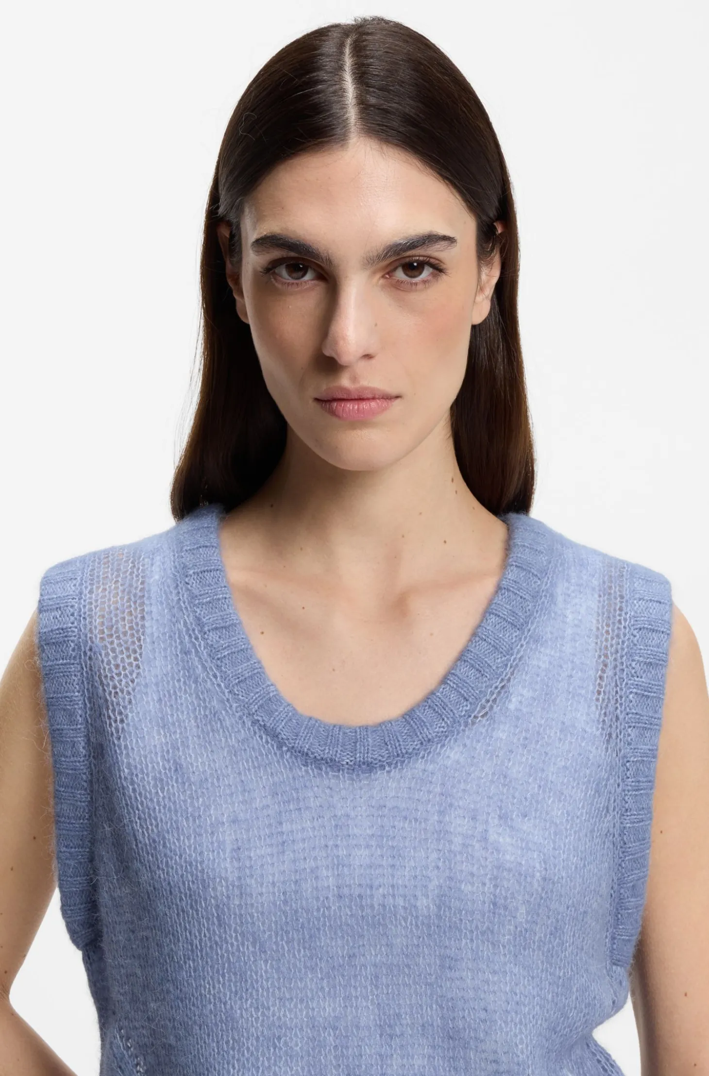 Relaxed-Fit Top mit großmaschiger Strick-Struktur