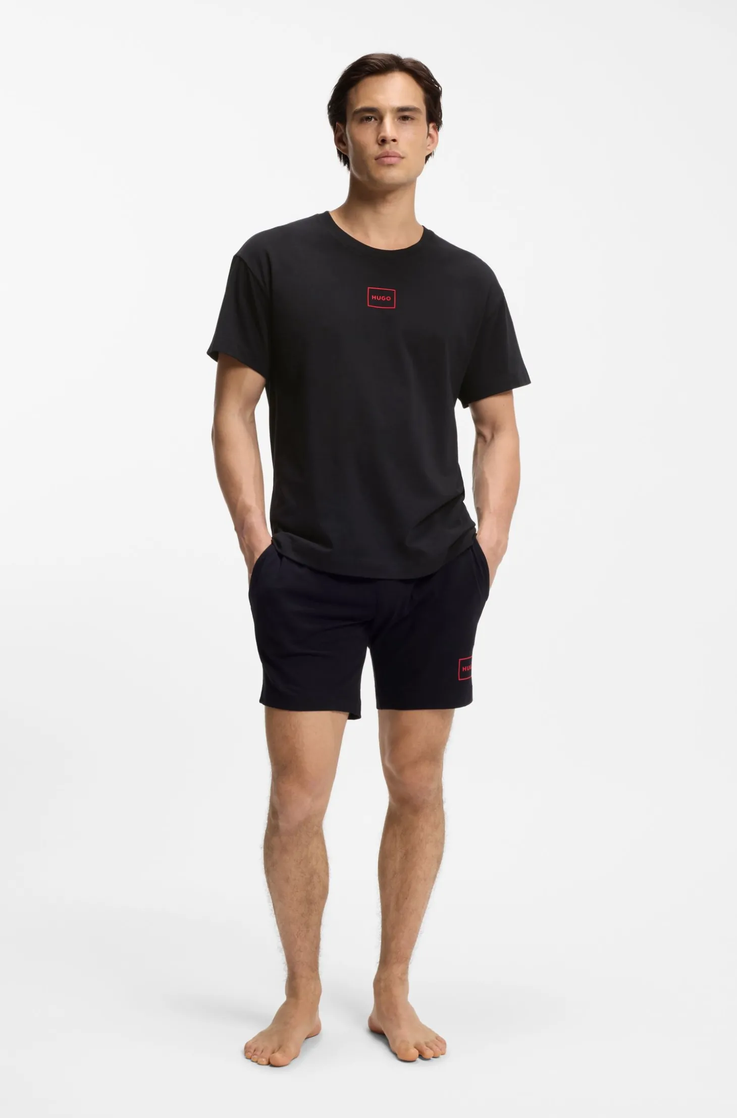 Relaxed-Fit Top mit High-Density-Logo-Print
