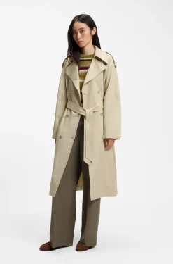 Relaxed-Fit Trenchcoat aus wasserabweisender Baumwolle mit Stretch-Anteil