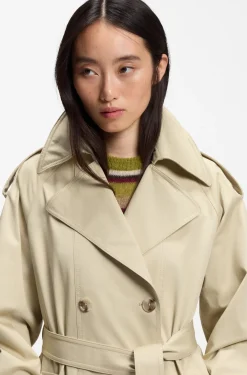 Relaxed-Fit Trenchcoat aus wasserabweisender Baumwolle mit Stretch-Anteil