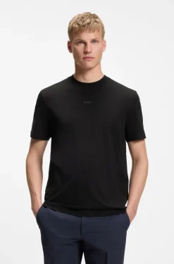 Relaxed-Fit T-Shirt aus Baumwoll-Mix mit Elasthan-Anteil