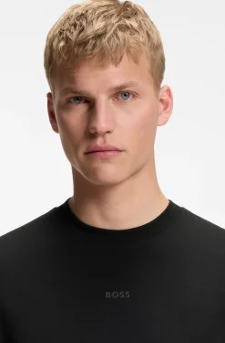 Relaxed-Fit T-Shirt aus Baumwoll-Mix mit Elasthan-Anteil