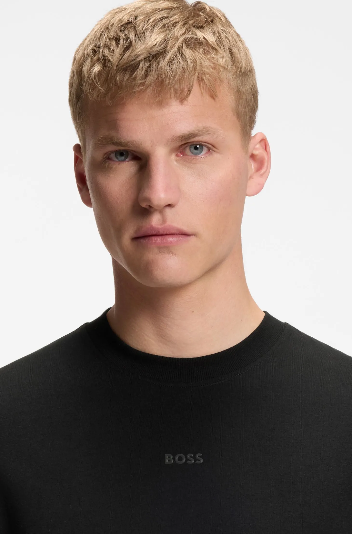 Relaxed-Fit T-Shirt aus Baumwoll-Mix mit Elasthan-Anteil