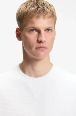 Relaxed-Fit T-Shirt aus Baumwolle mit Waffelstruktur