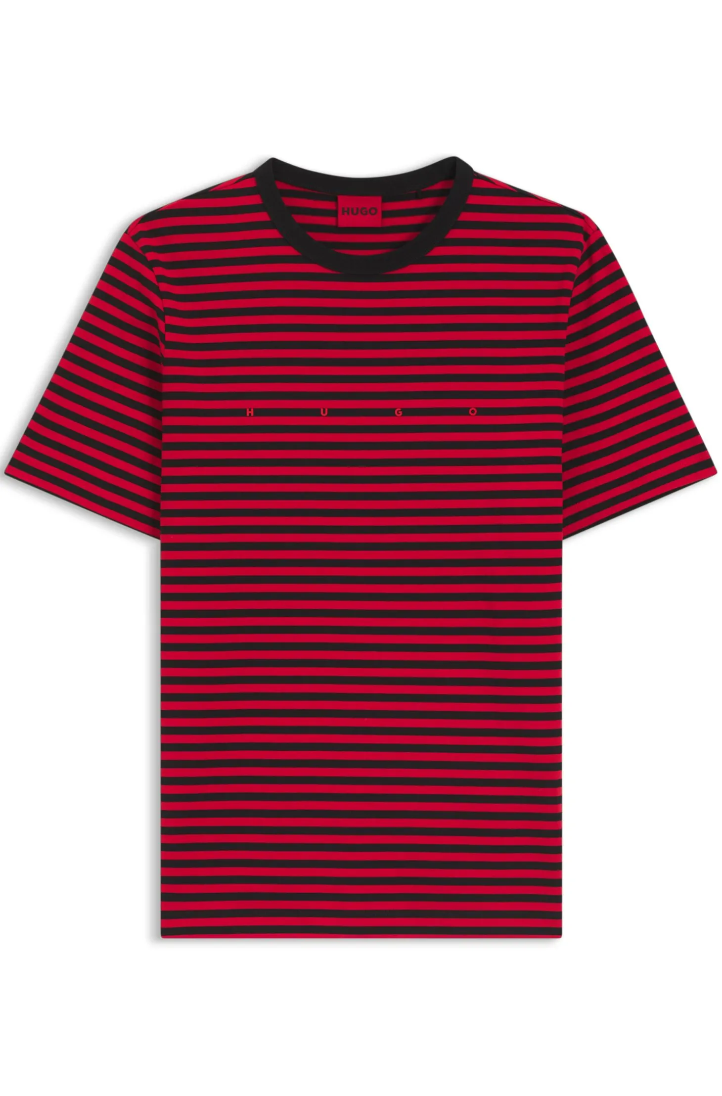 Relaxed-Fit T-Shirt aus Baumwoll-Jersey mit Streifen-Muster