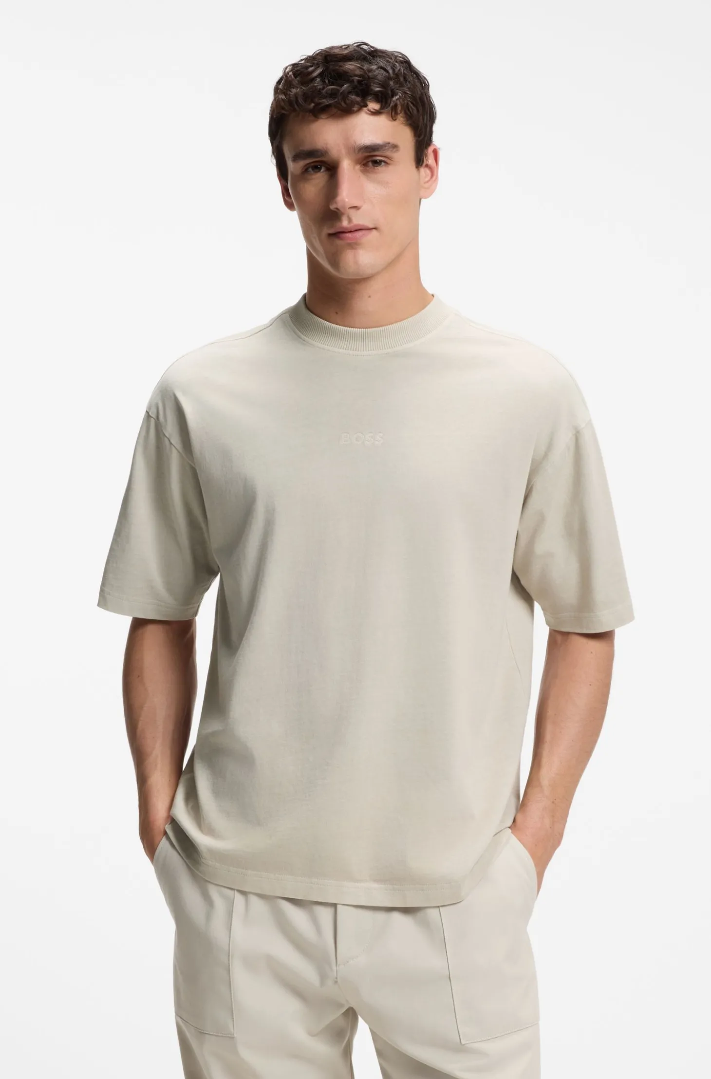 Relaxed-Fit T-Shirt aus Baumwolle mit Logo-Stickerei