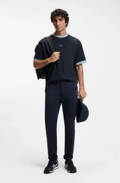 Relaxed-Fit T-Shirt aus Baumwolle mit Streifen-Dessin
