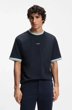 Relaxed-Fit T-Shirt aus Baumwolle mit Streifen-Dessin