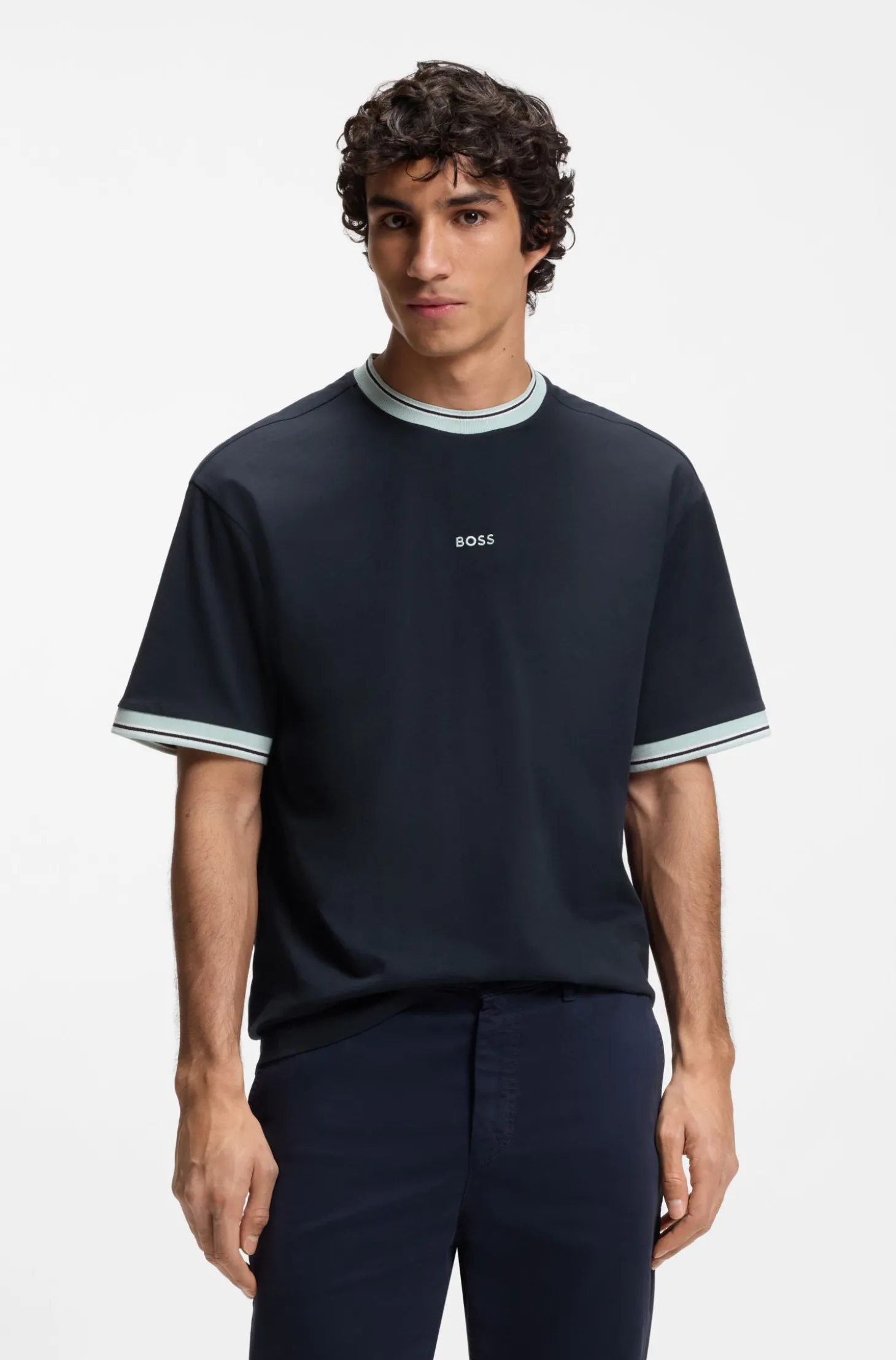 Relaxed-Fit T-Shirt aus Baumwolle mit Streifen-Dessin