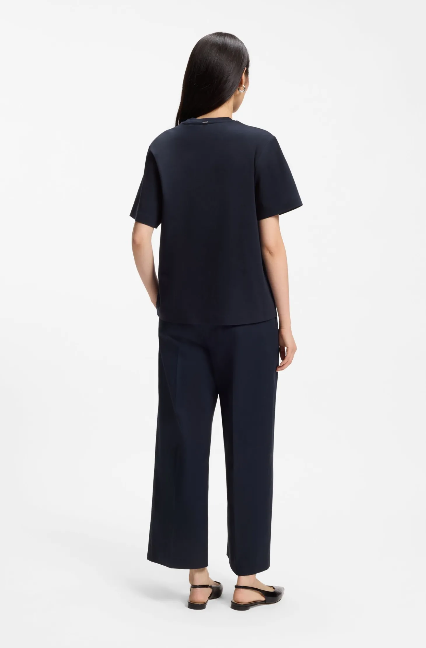 Relaxed-Fit T-Shirt aus merzerisierter Baumwolle