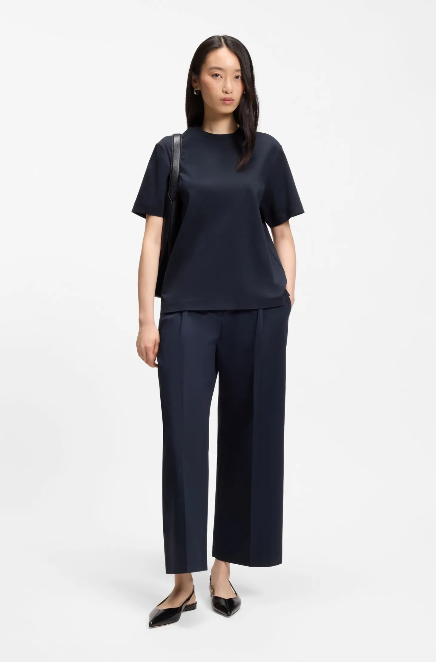 Relaxed-Fit T-Shirt aus merzerisierter Baumwolle