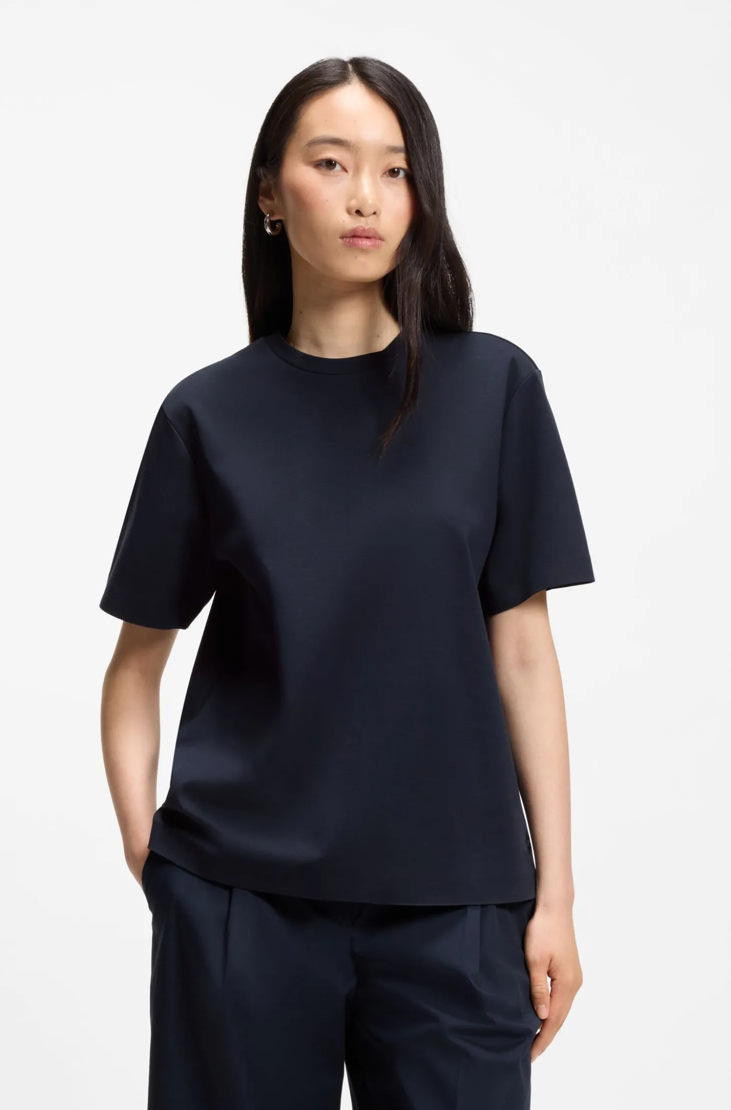 Relaxed-Fit T-Shirt aus merzerisierter Baumwolle