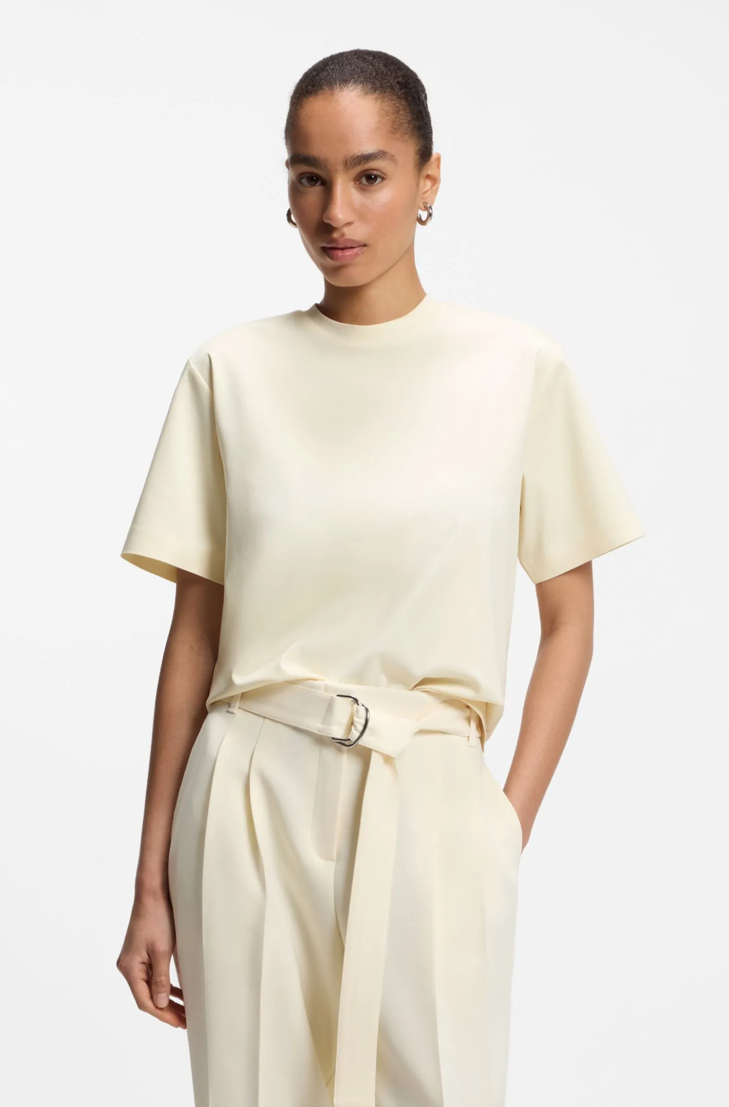 Relaxed-Fit T-Shirt aus merzerisierter Baumwolle