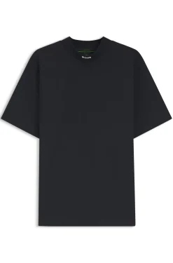 Relaxed-Fit T-Shirt aus Stretch-Baumwolle mit Stehkragen