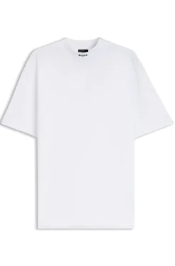 Relaxed-Fit T-Shirt aus Stretch-Baumwolle mit Stehkragen