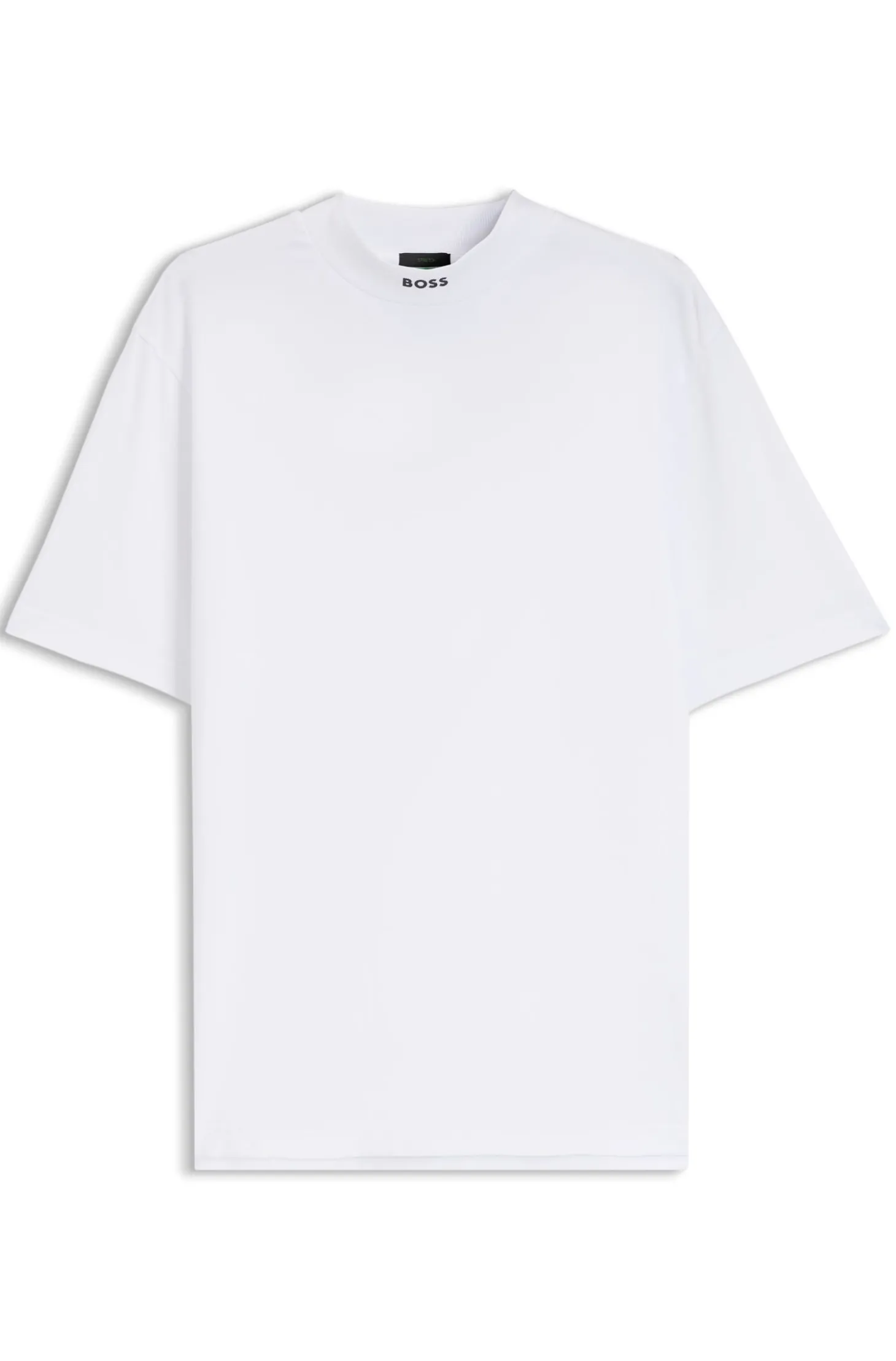 Relaxed-Fit T-Shirt aus Stretch-Baumwolle mit Stehkragen