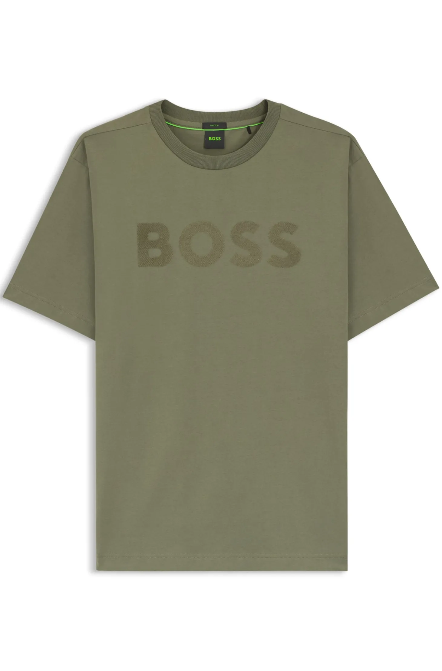 Relaxed-Fit T-Shirt aus Stretch-Baumwolle mit tonalem Logo