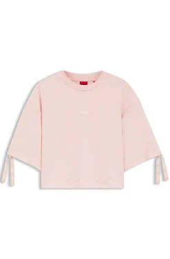 Relaxed-Fit T-Shirt mit gerafften Ärmeln