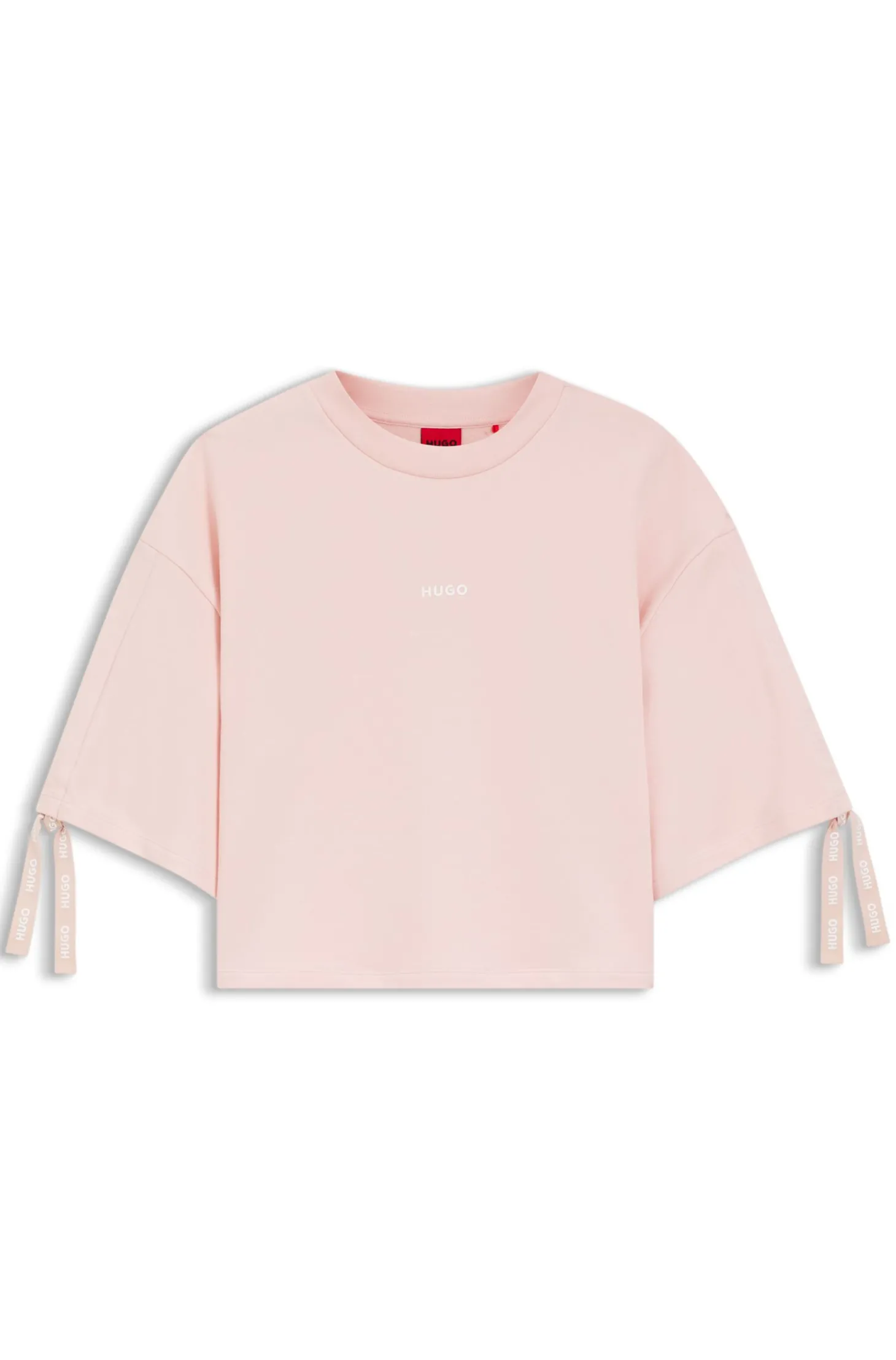 Relaxed-Fit T-Shirt mit gerafften Ärmeln